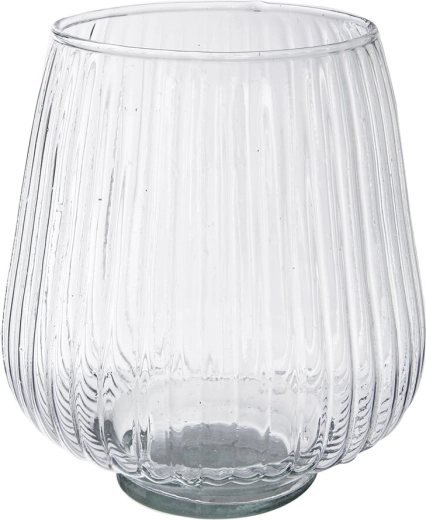 Staklena vaza od recikliranog stakla 17 × 17 × 19 cm (assort 3 varijante)
