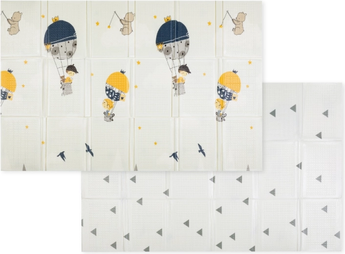 Petite&Mars tappeto da gioco pieghevole Campy L 130 × 200 cm mountains & triangles