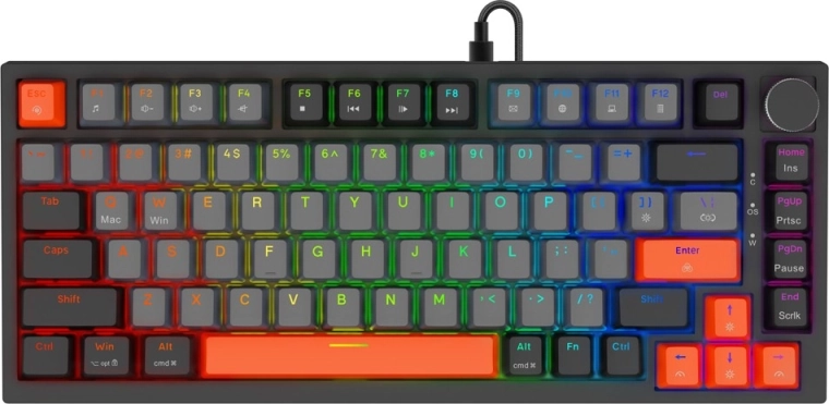 Tastiera da gioco magnetica ASTRAL con switch OUTEMU White Jade, RGB, 3 colori di keycap