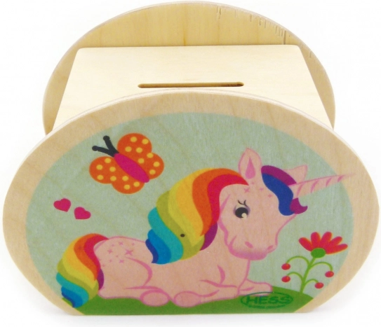 HESS wooden unicorn money box