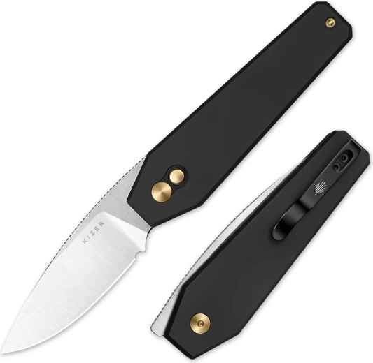 Button lock, front flipper e clip da tasca