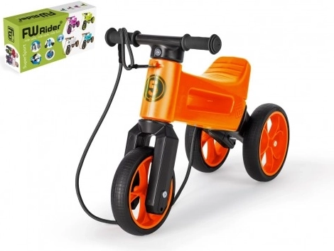 Balance Bike Funny Wheels Rider SuperSport 2-in-1 with Strap – Orange