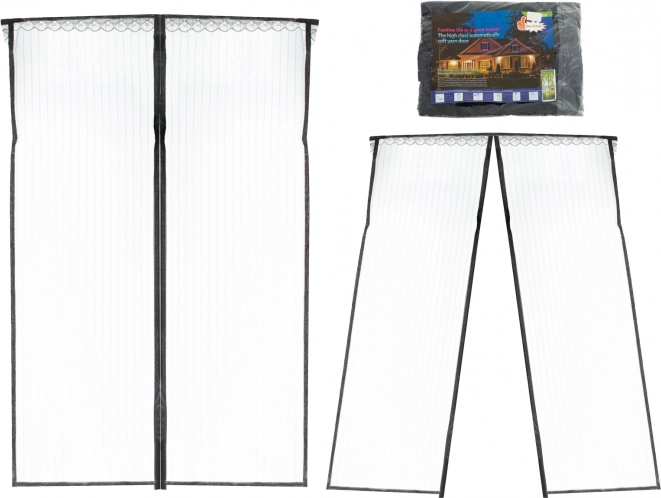 Magnetic insect screen for doors, black – Black