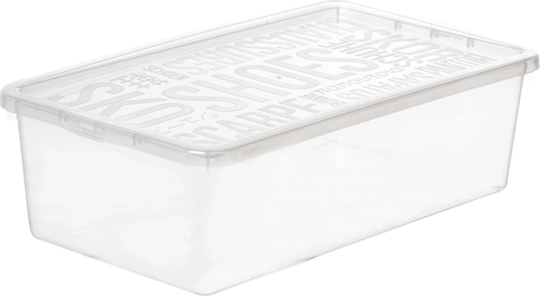 Transparent shoe box with lid 4 l