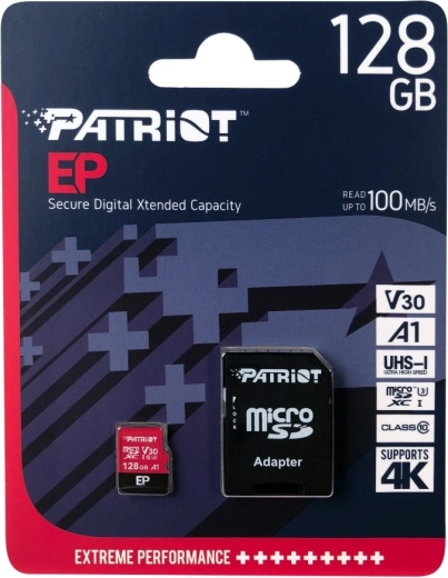 MicroSD scheda 128GB V30 Patriot EP A1