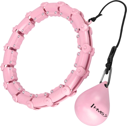 Massage smart hula hoop with weight pink HMS HHW11 Plus Size