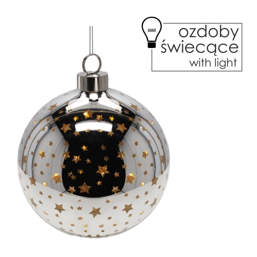 Elegant silver design with stars