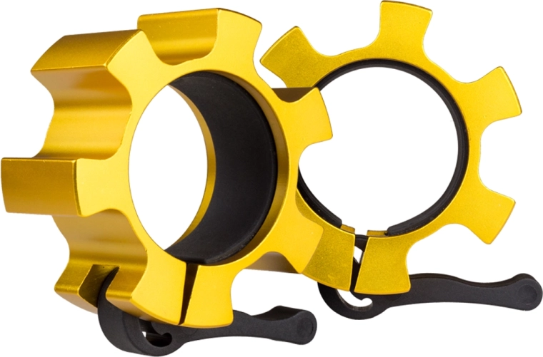 Quick-release collars for 50 mm Olympic bar – gold HMS ZG1500