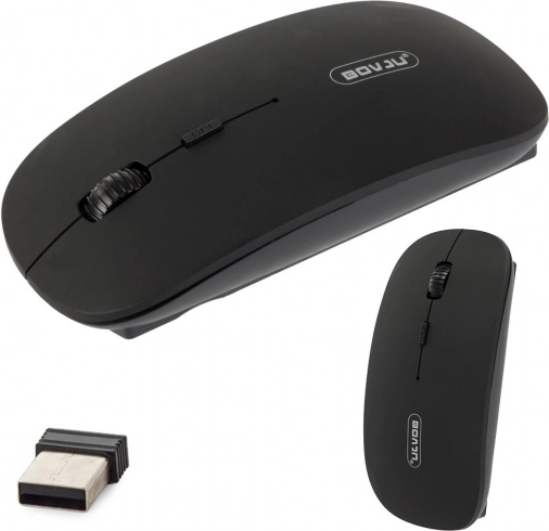 Mouse ottico wireless slim 2,4 GHz – nero