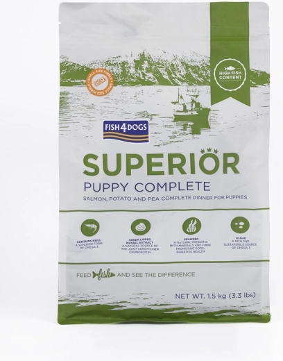 Fish4Dogs Superior crocchette piccole per cuccioli con salmone e patate 1,5 kg