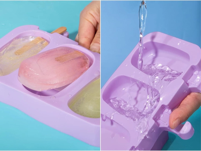Silicone popsicle mold 3 pcs + sticks