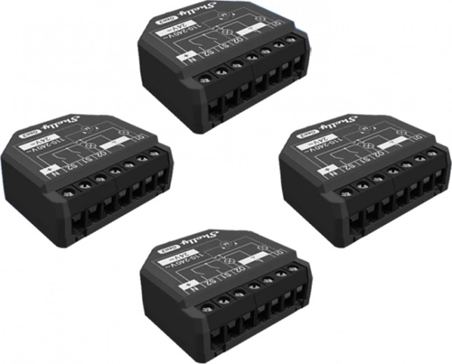 Shelly 2PM Gen3 súprava 4 WiFi/Bluetooth ovládačov