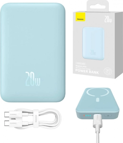 Powerbanka Baseus Magnetic Mini 10000mAh 20W plava