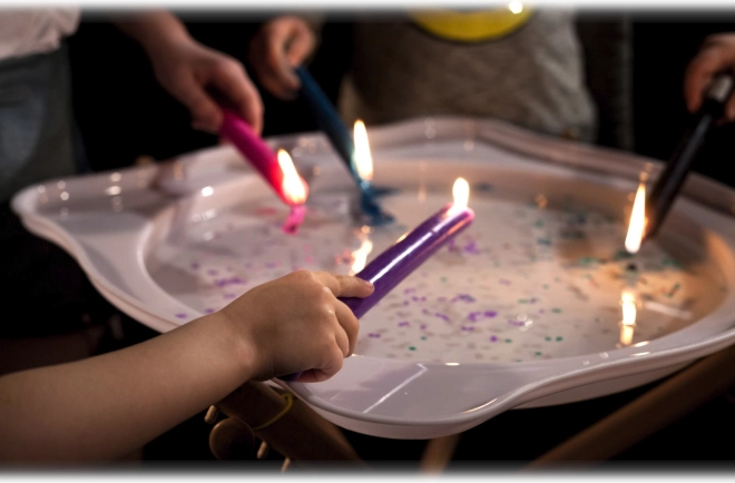 Sensory play with water and sand