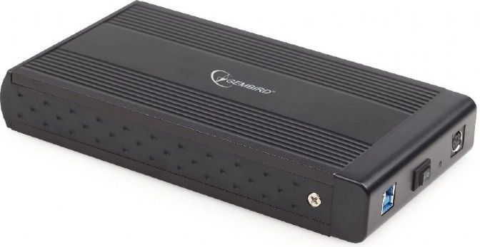 Externe aluminium behuizing voor 3,5" HDD met USB 3.0, zwart