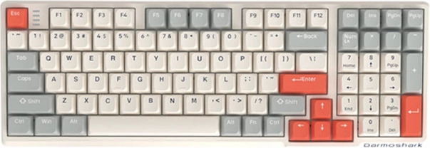 Igralna tipkovnica Darmoshark K7 Pro bela