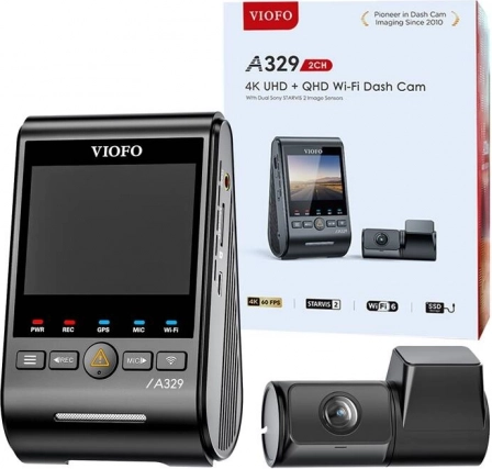 Videoregistratore Viofo A329 4K 60fps + 2K con Wi-Fi e GPS