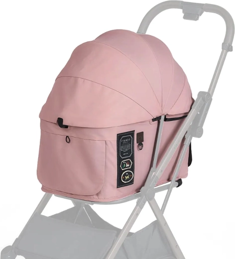 FIKAGO Verdeck und Bezug für Kinderwagen FTG2 Mist Pink