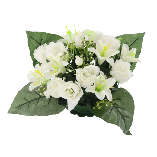 Aspetto realistico di rose e gigli