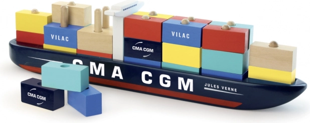 CMA CGM Jules Verne fa konténerhajó – VILAC kirakó