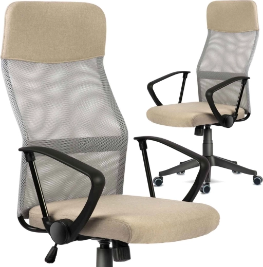 Fauteuil de bureau Sofotel Sydney beige en micro-maille