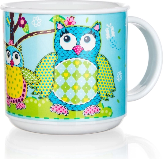 Tazza per bambini in plastica Gufi 200 ml