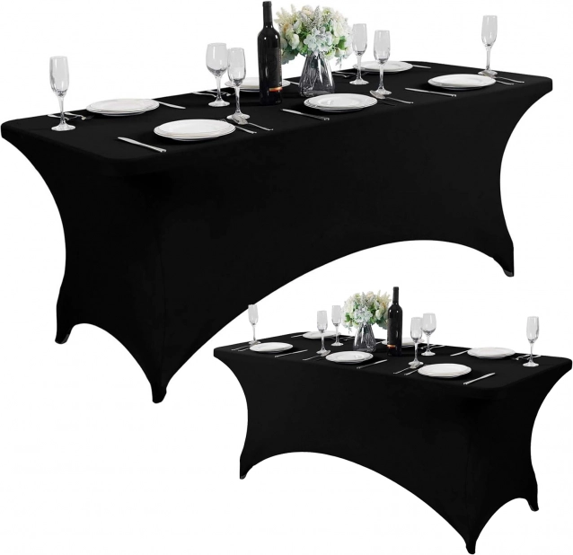Elastic cover for catering table 180 cm (6 ft) – black MULTIGARDEN