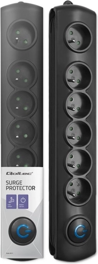 Surge protector power strip, 6 outlets, 1.8 m
