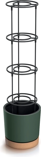 Self-watering planter with support for tomatoes 35 L Prosperplast Home Grower, dark green