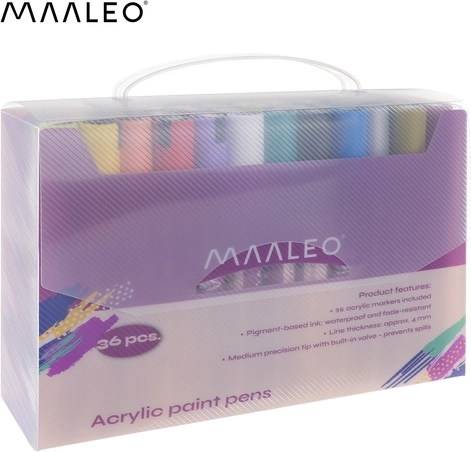 36 colori acrilici vivaci in un unico set