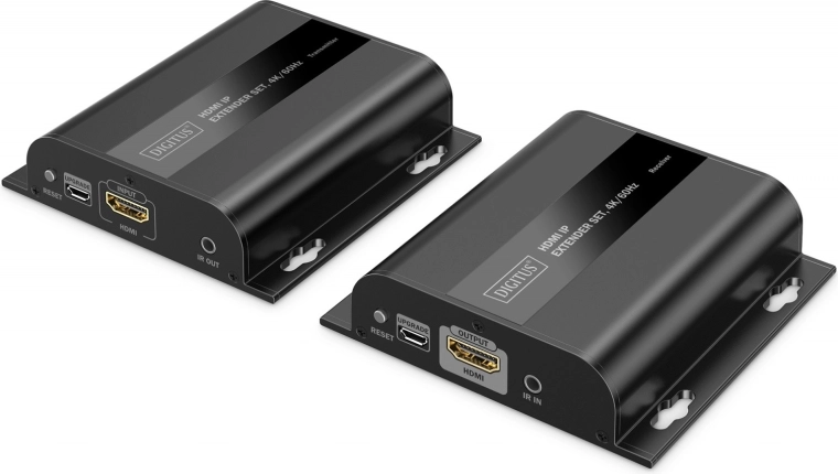 Extender HDMI su IP 1G su cavo CAT6 – 4K/60 Hz, IR, set trasmettitore + ricevitore