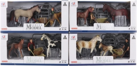 Horse Set with Farmer and Accessories (2 Figures)