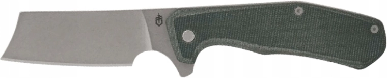Gerber Asada Olive zakmes 7,6 cm met stonewash lemmet en micarta handgreep