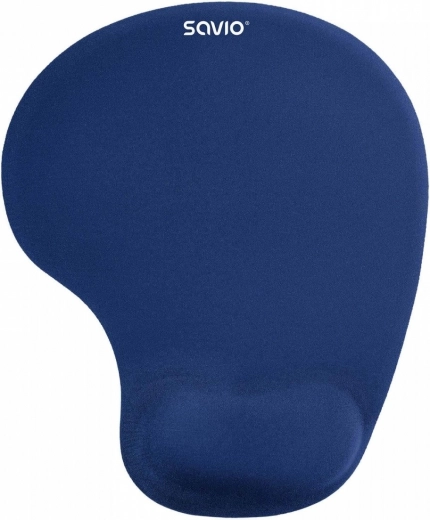 Ergonomická gélová podložka pod myš SAVIO s opierkou zápästia – tmavomodrá