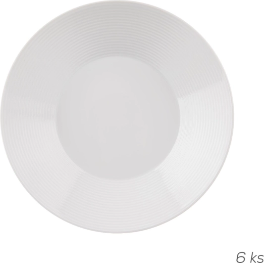 Assiette creuse Mona « ligne » 22 cm, lot de 6 pcs