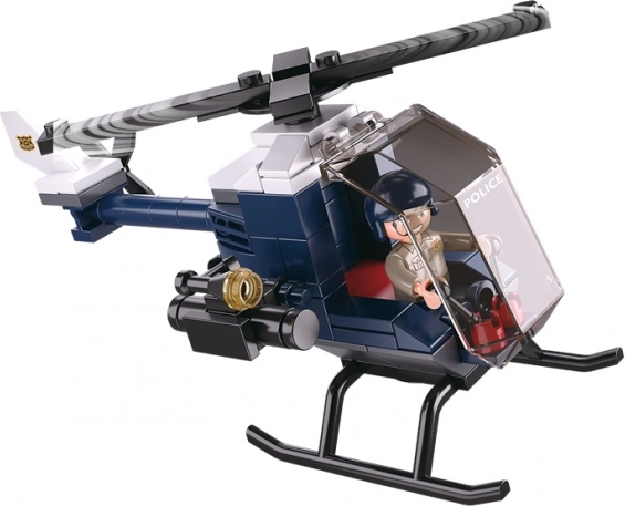 Sluban Police 4in1 Helicopter – Mini Building Set