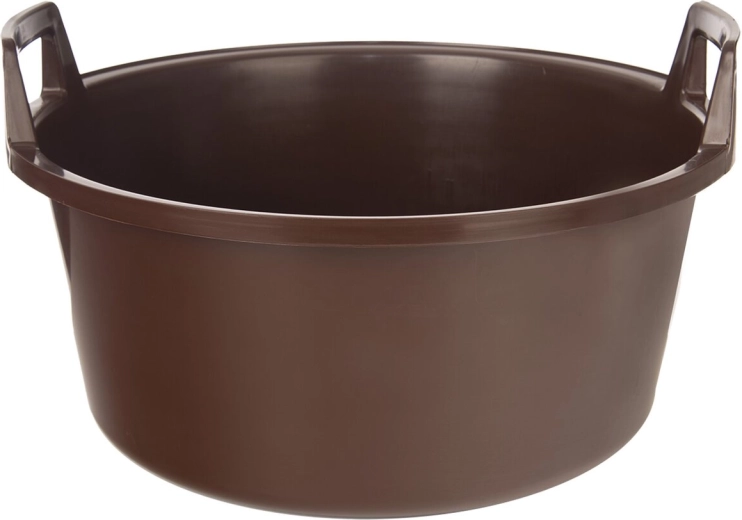Bacinella in plastica con manici 40 l marrone