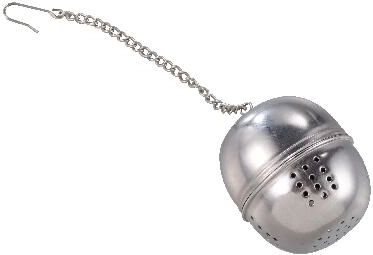 Egg-shaped stainless steel tea infuser