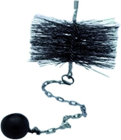 Brosse de cheminée avec œillet et lest 180 mm