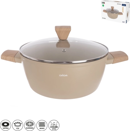 Faitout Orion Ecrina 6,6 l avec couvercle en verre