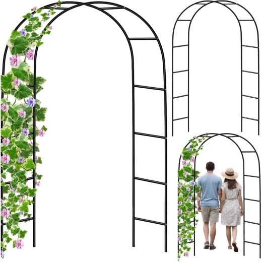 Garten-Metallpergola-Bogen für Kletterpflanzen 240 × 140 cm