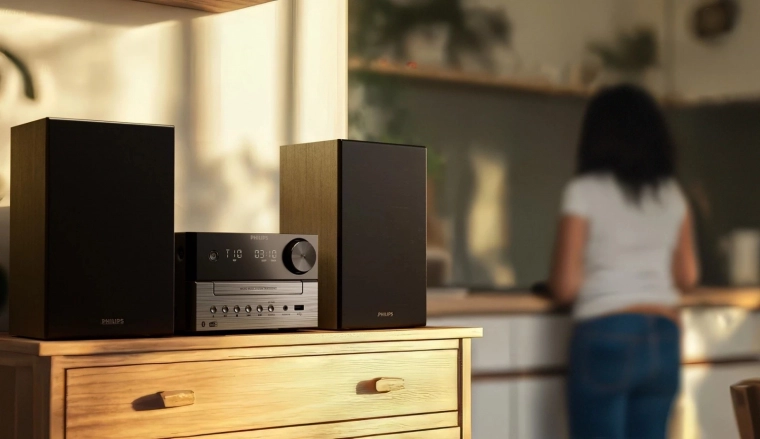 Krachtig stereogeluid met 20 W RMS en bass‑reflex