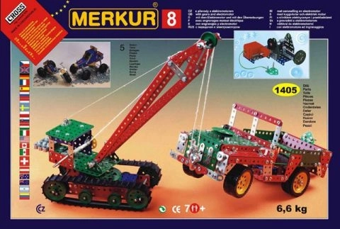 zestaw konstrukcyjny Merkur 8 – 130 modeli, 1405 szt., 5 warstw