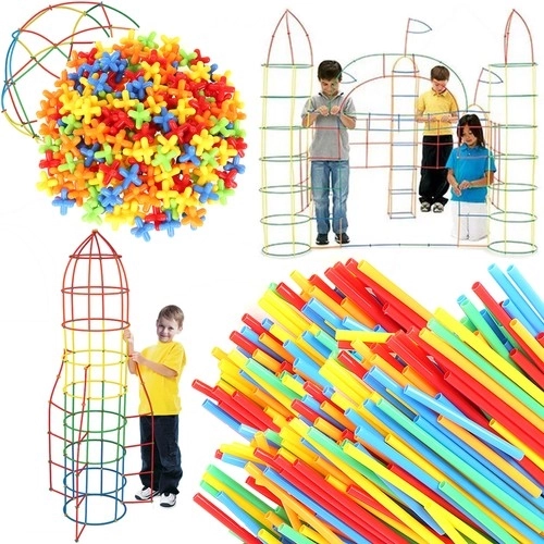 Construction Set 408 Pieces - Straws