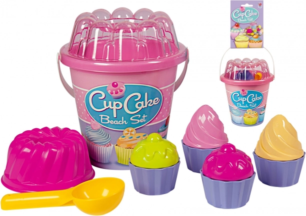 Androni sandkassesæt kagedesserter – medium – Rosa