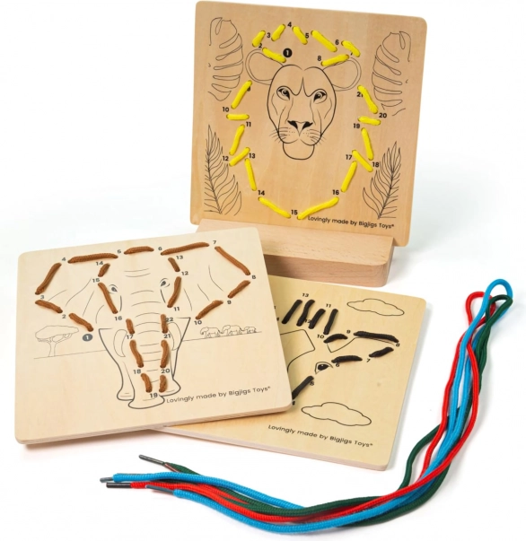 Bigjigs Toys provlačenje prema brojevima – divlje životinje