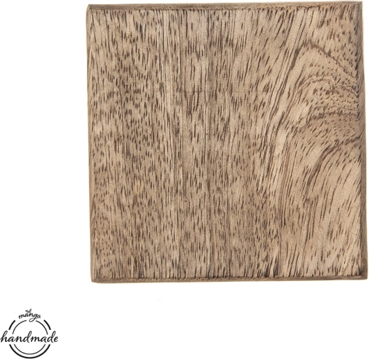 Dessous de verre en bois de manguier 10 × 10 cm