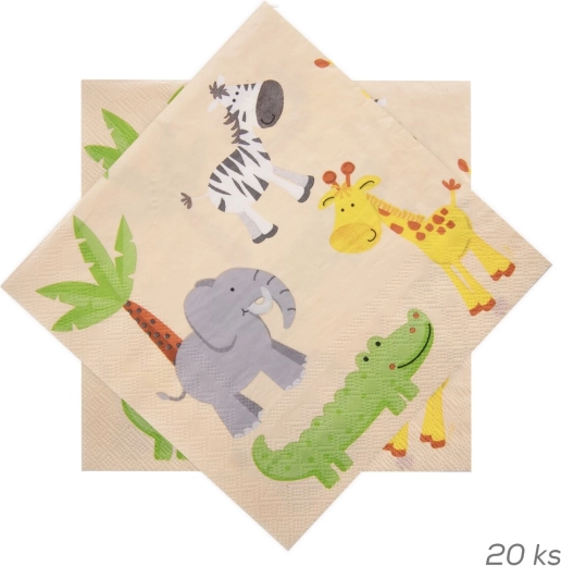 Papirservietter zoo 33 × 33 cm 20 stk