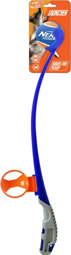 Nerf Dog transparenter Ballwerfer Air Strike mit Tennisball ohne Quietsche 41,5 cm