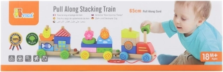 Trenino in legno da tirare e impilare VIGA